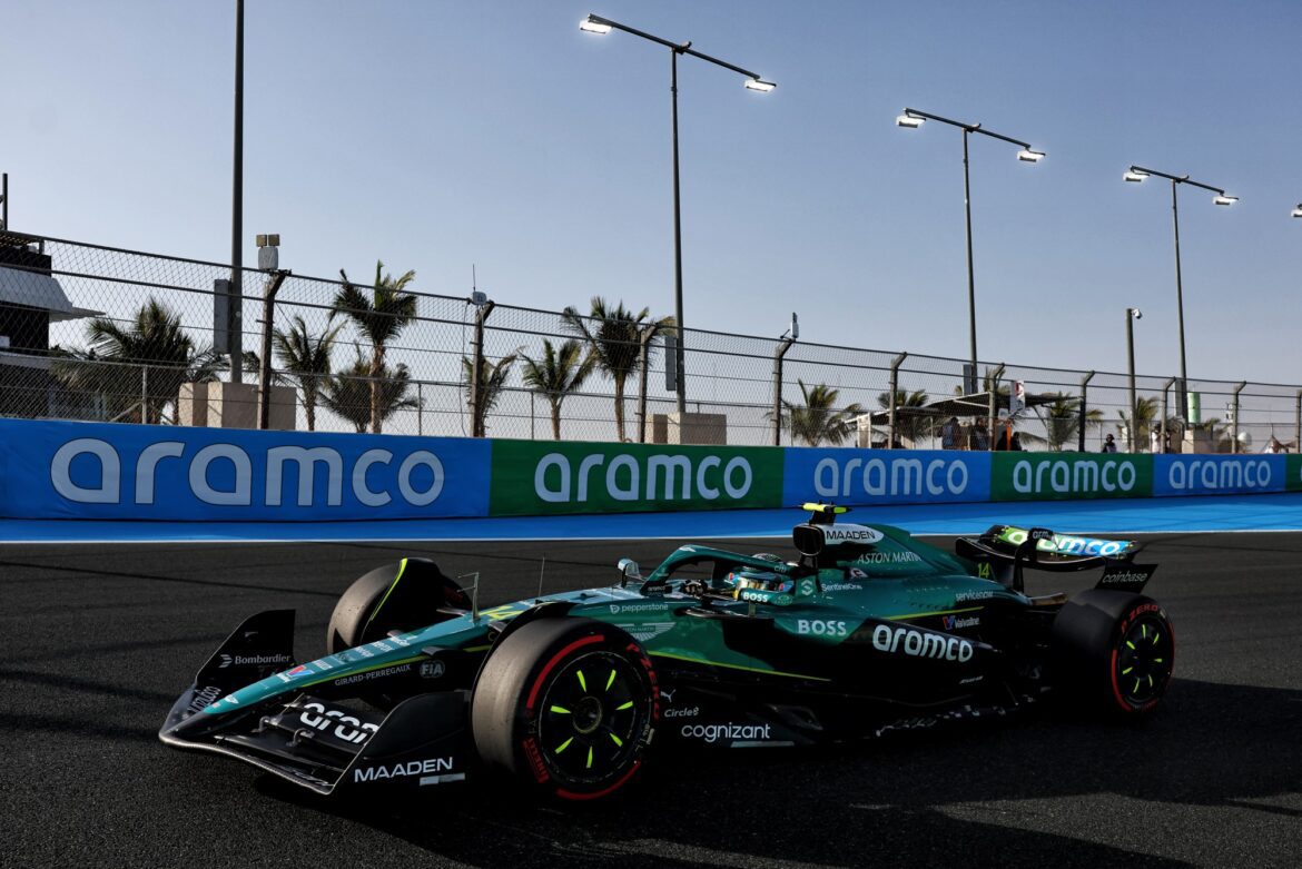 Aston Martin misses out on points but aims for improvement.