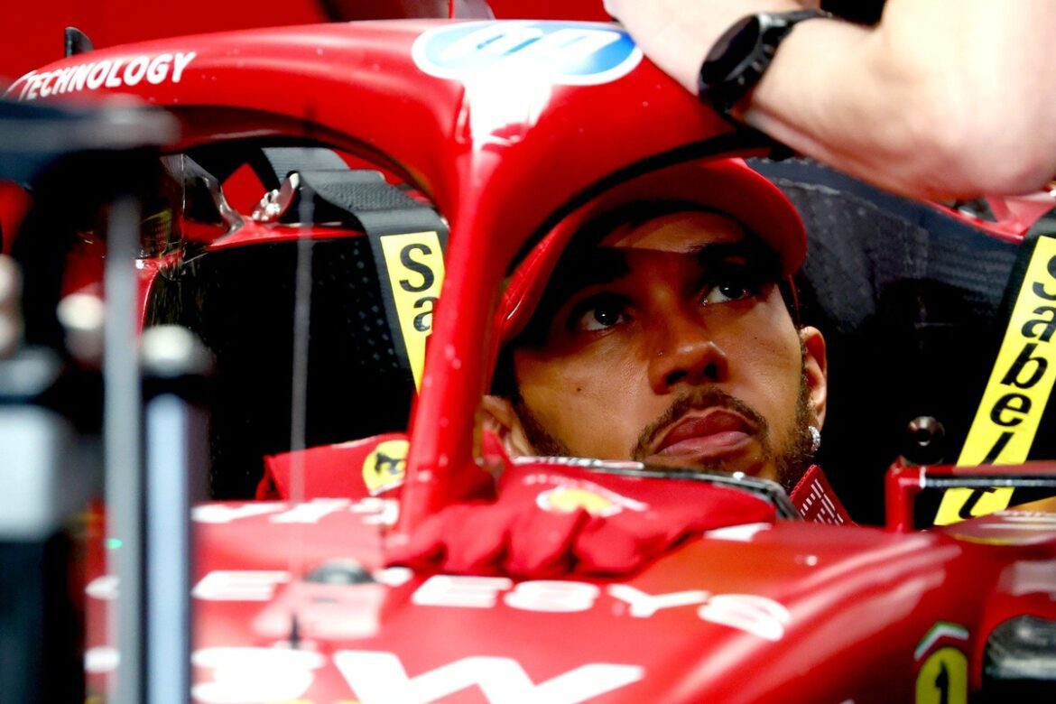 lewis-hamilton-ferrari.jpg Hamilton "aiming for a top 10 finish" following subdued Saudi F1 practice