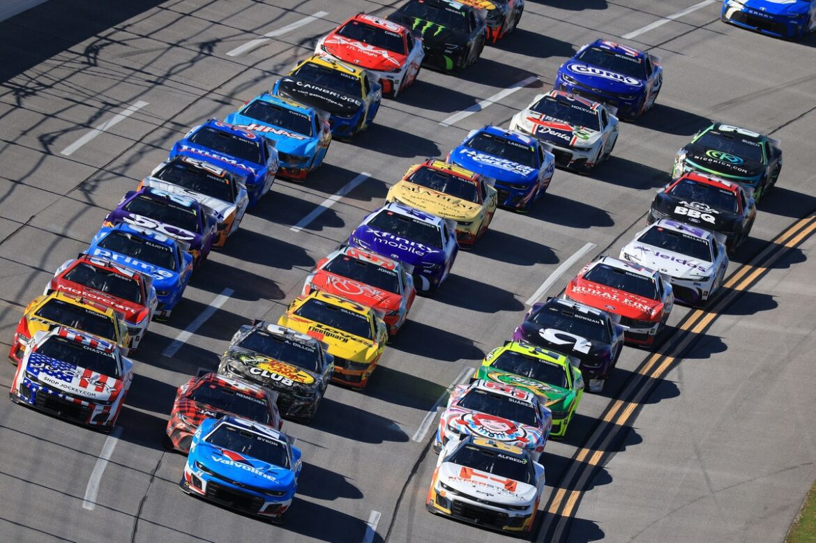 three-wide-racing-at-talladega.jpg Victors and Defeated at Talladega: A NASCAR Recap