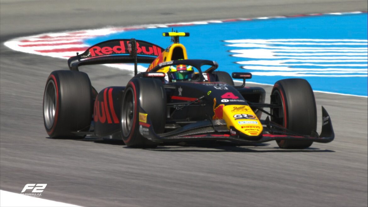 Lindblad outshines Montoya to secure pole position in Barcelona.