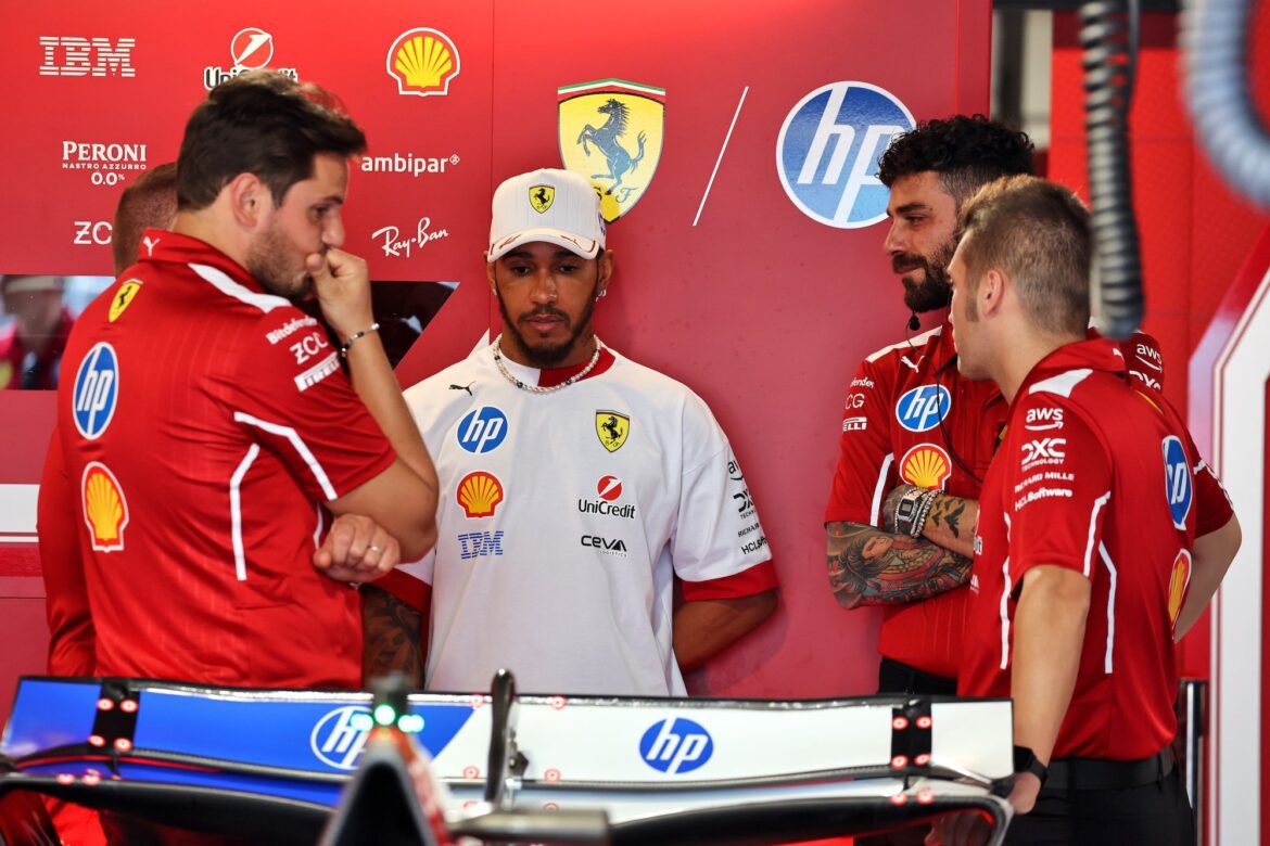 International media highlights Hamilton's radio communication with Ferrari in Miami.