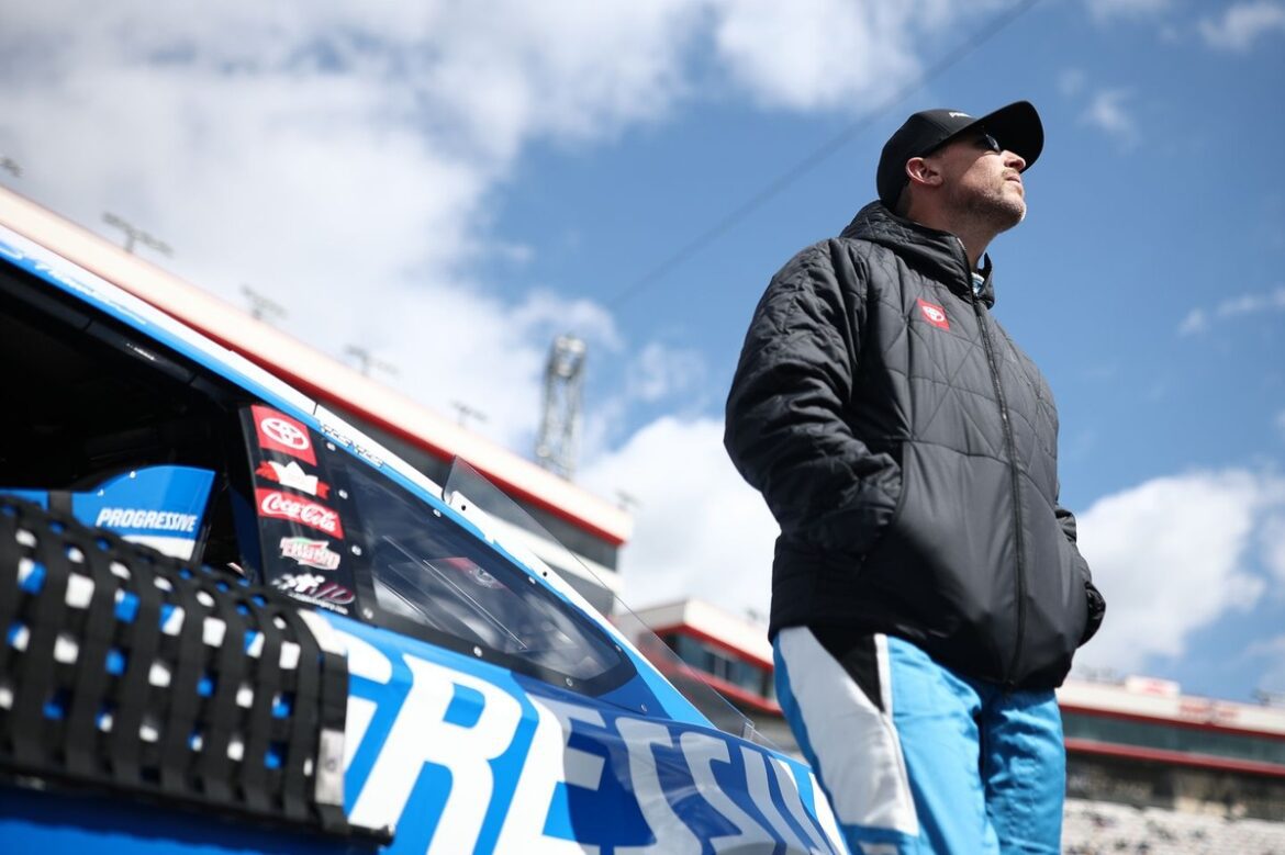 denny-hamlin-joe-gibbs-racing-.jpg NASCAR denies Denny Hamlin's assertions about the All-Star Race, calling them "completely false."