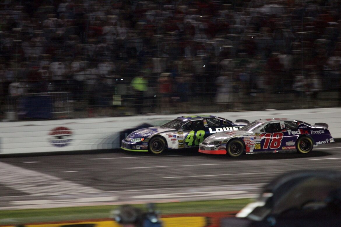 jimmie-johnson-beats-bobby-lab.jpg Revisiting the Most Unforgettable Coke 600 in NASCAR History