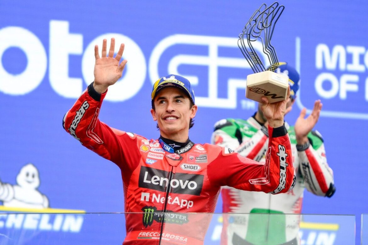 marc-marquez-ducati-team-4.jpg Marc Marquez emphasizes the significance of his second-place finish at the French GP to increase his MotoGP lead.