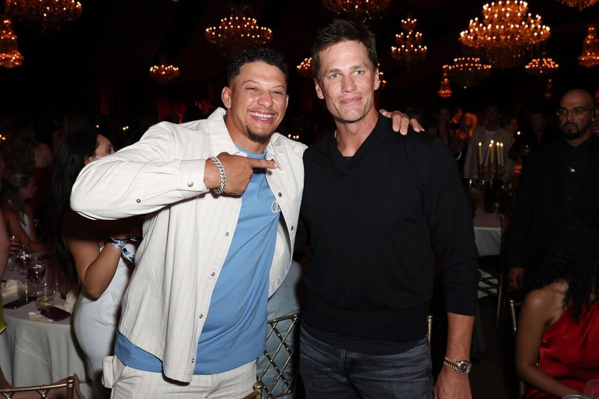 patrick-mahomes-and-tom-brady.jpg Patrick Mahomes Celebrates Before the Miami Grand Prix