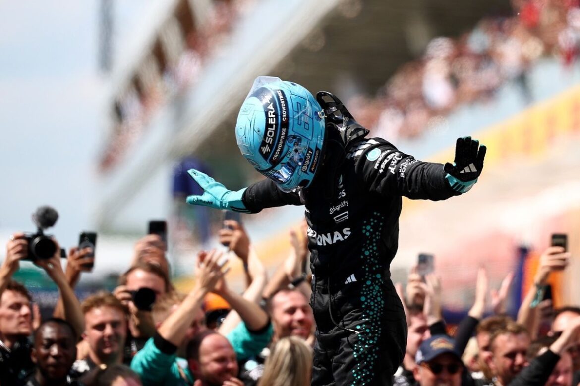 1750459653_george-russell-mercedes-3.jpg George Russell Claims Victory from Pole Position as McLaren Drivers Crash into Each Other