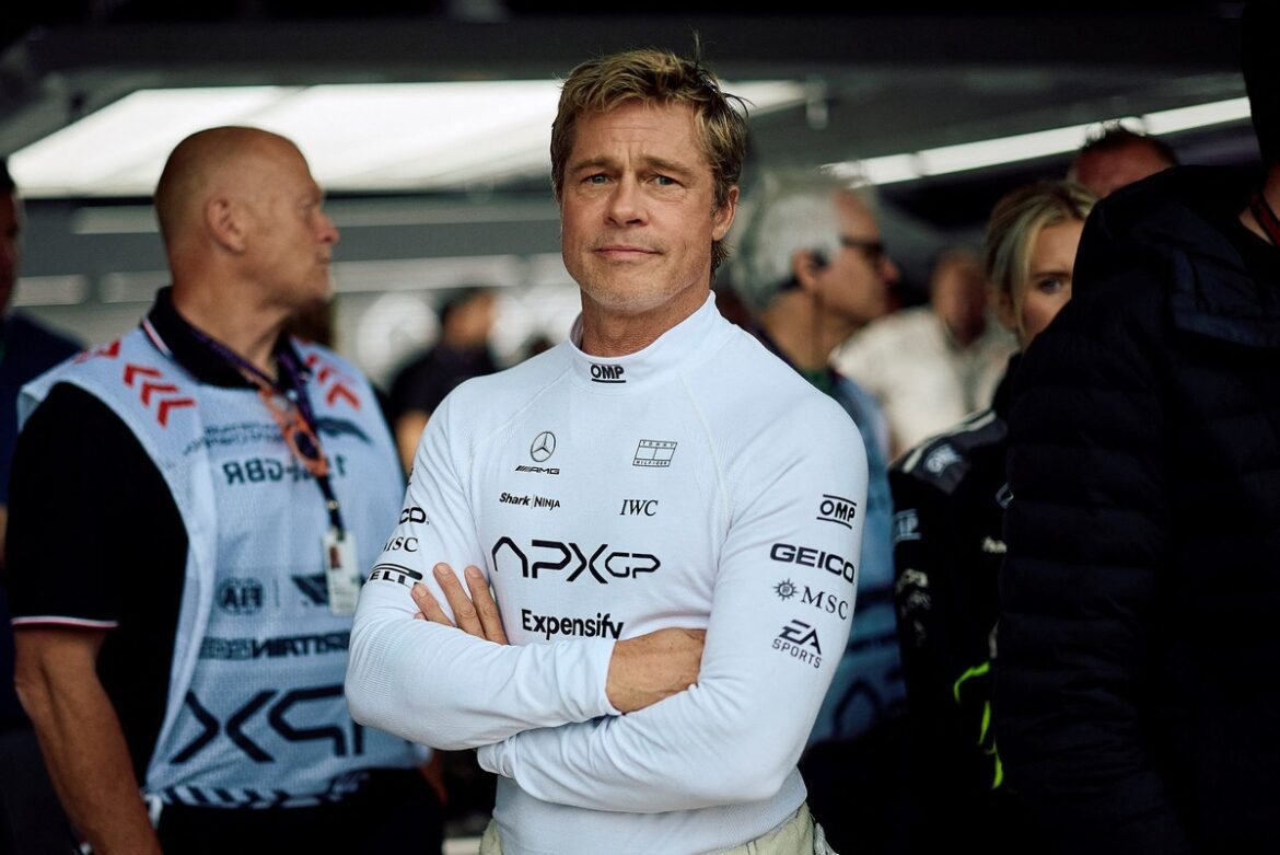 hollywood-actor-brad-pitt-acti.jpg Brad Pitt takes the wheel of an F1 car for the first time during a private McLaren test in Austin.