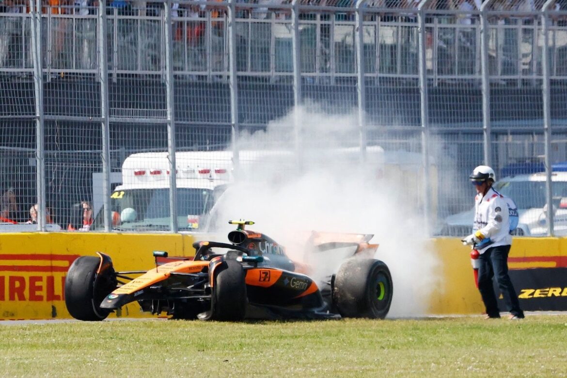 Lando Norris embarrassed himself by colliding with his McLaren teammate.