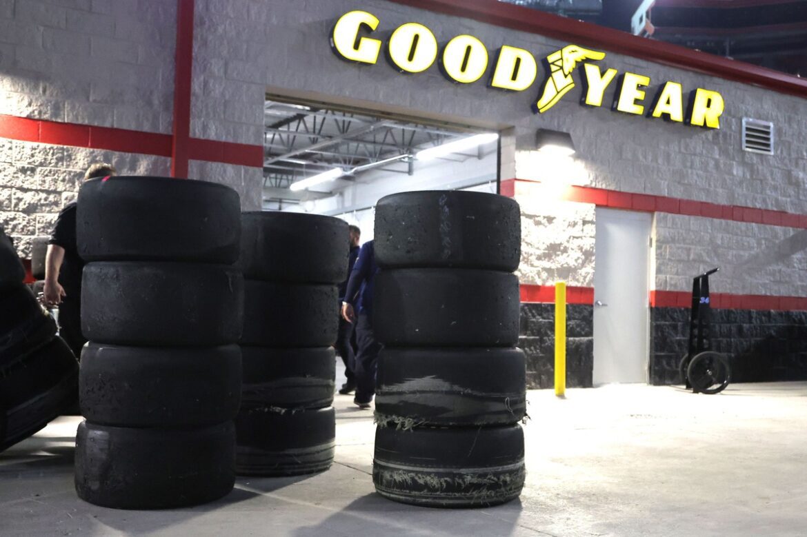 1757965624_goodyear-tires.jpg Goodyear provides additional tires during the race due to severe wear.