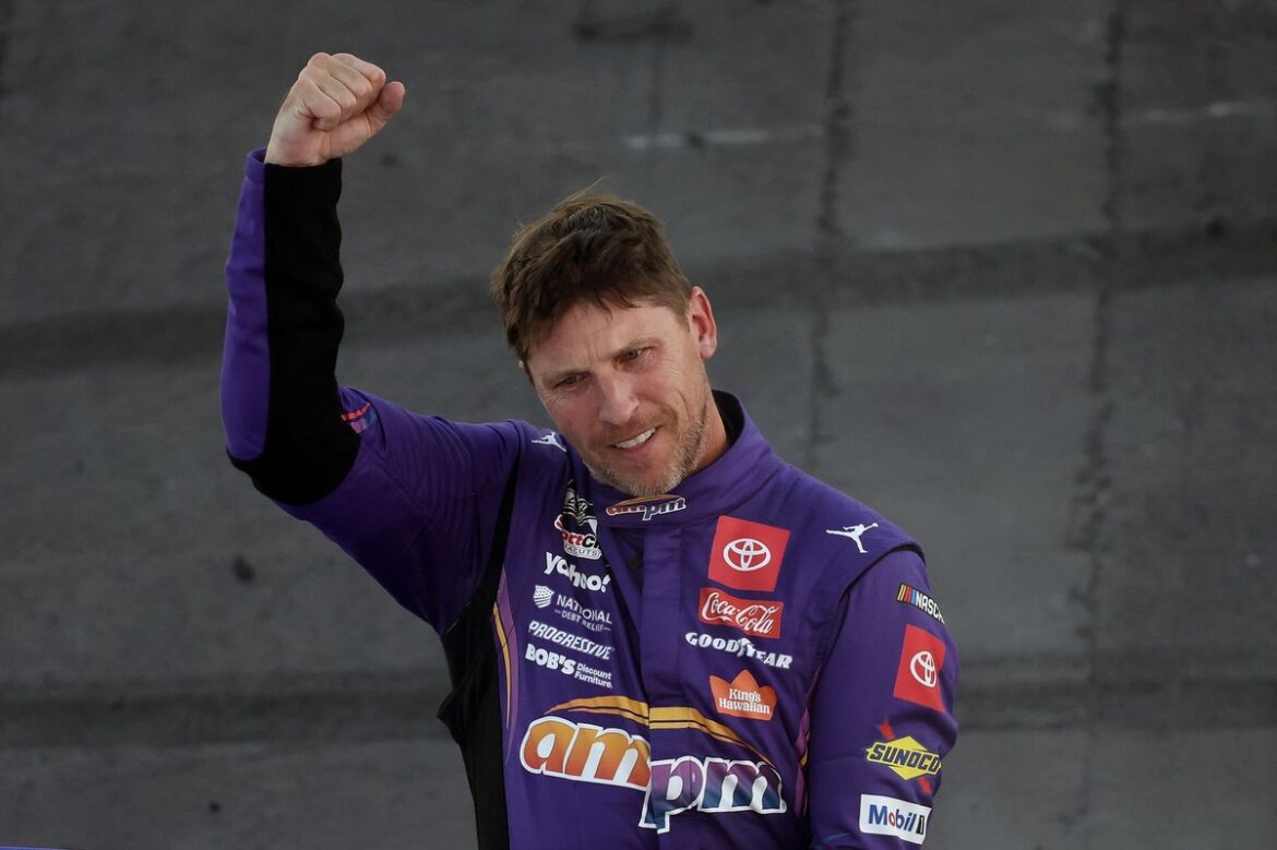 Denny Hamlin has numerous reasons to feel emotional following his victory in Las Vegas.