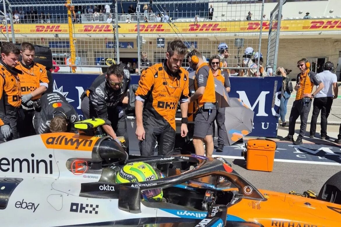 How McLaren Playfully Teased Red Bull with a "Better Luck Next Time" Message on Grid Tape