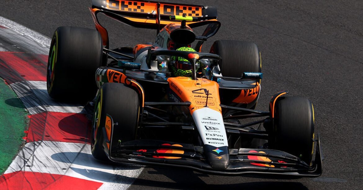 GettyImages-2243258717.jpg Norris excels in third practice in Mexico as rival title contenders face challenges.