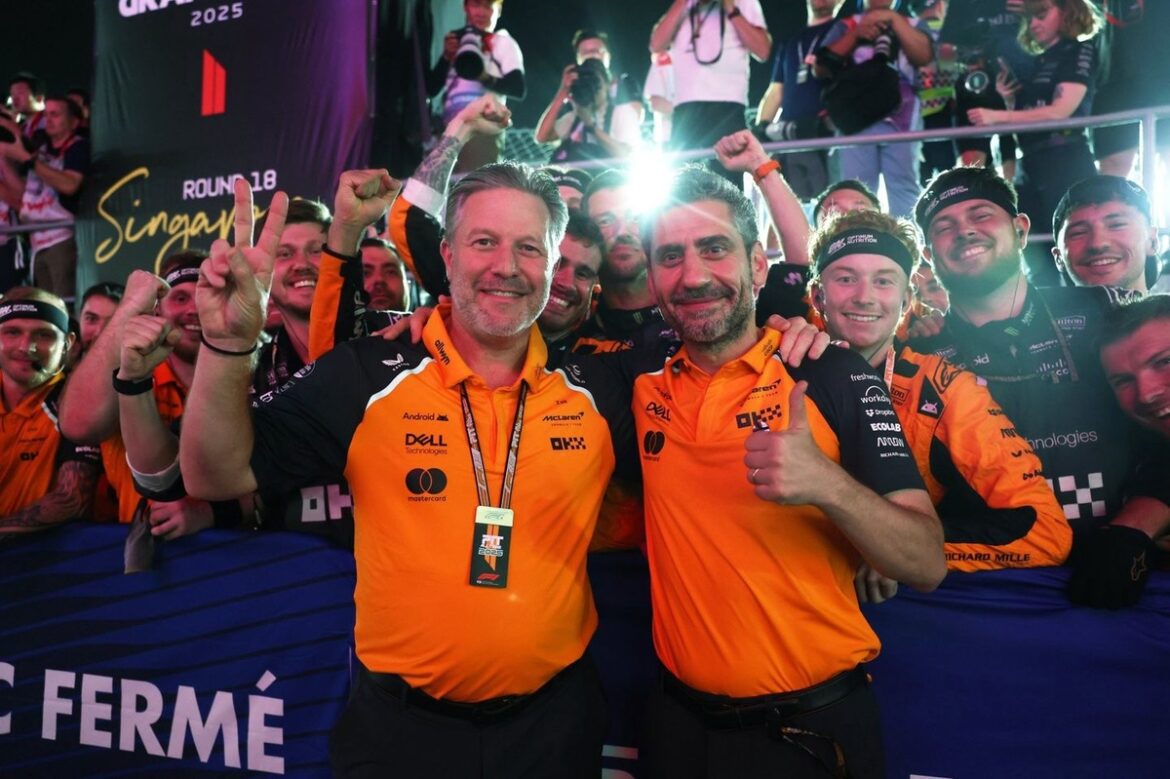 Zak Brown downplays dynasty discussions as McLaren focuses on consistent performance week by week.