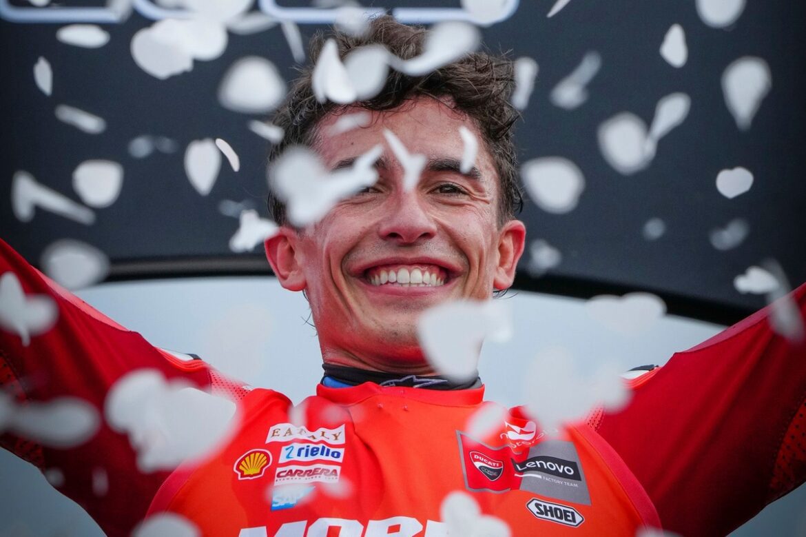 marc-marquez-ducati-team.jpg Marc Marquez claims that the 13-win milestone is attainable following his MotoGP championship victory.