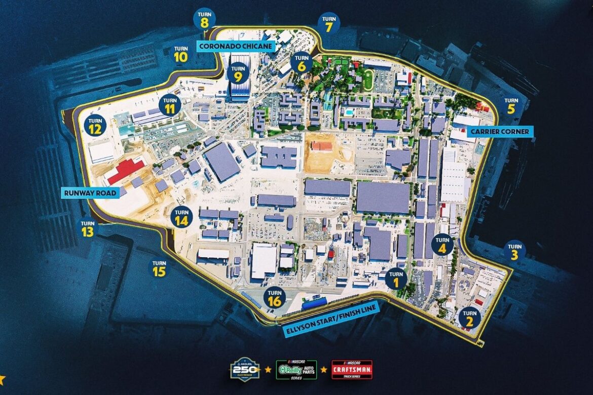 NASCAR Reveals Complete Layout of San Diego Street Course at Naval Base