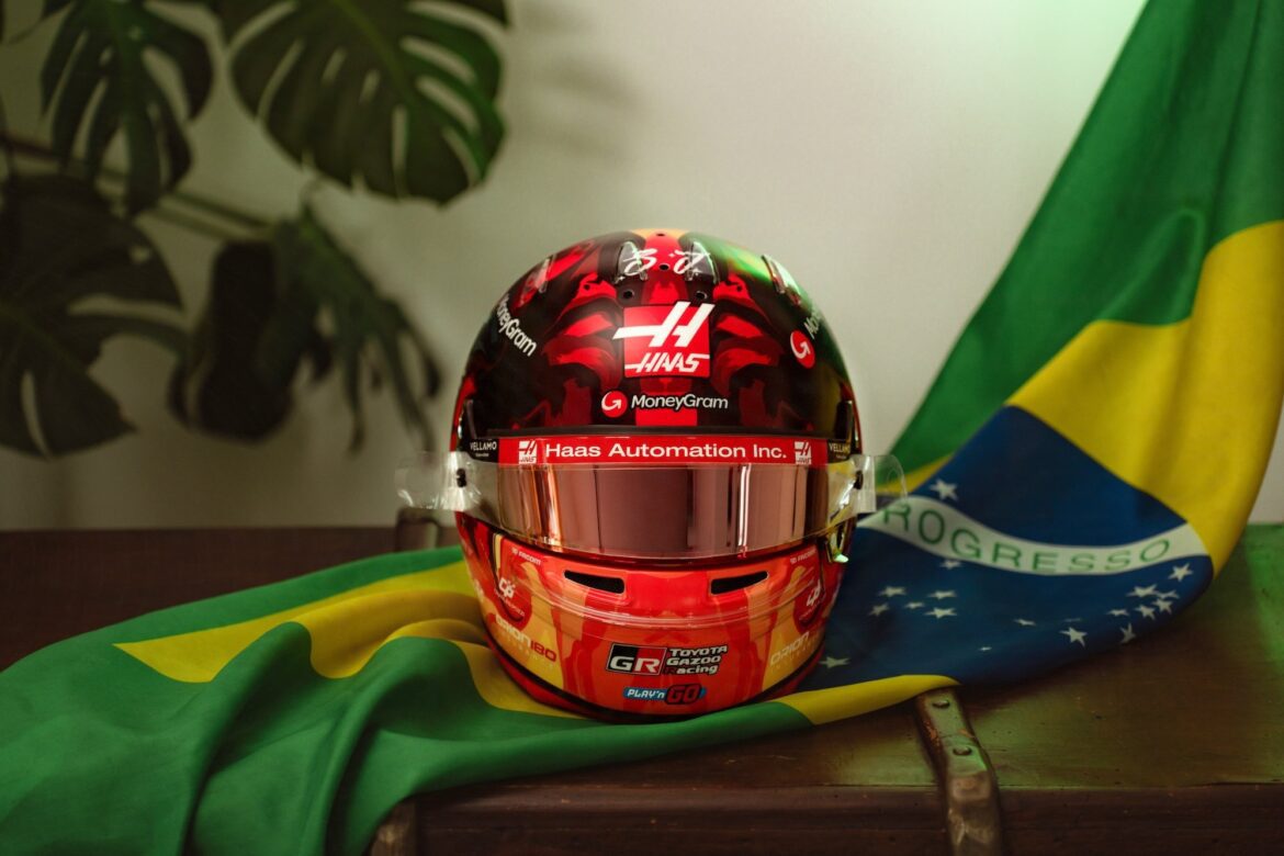 Ocon auctions special helmet from São Paulo GP for a social cause.