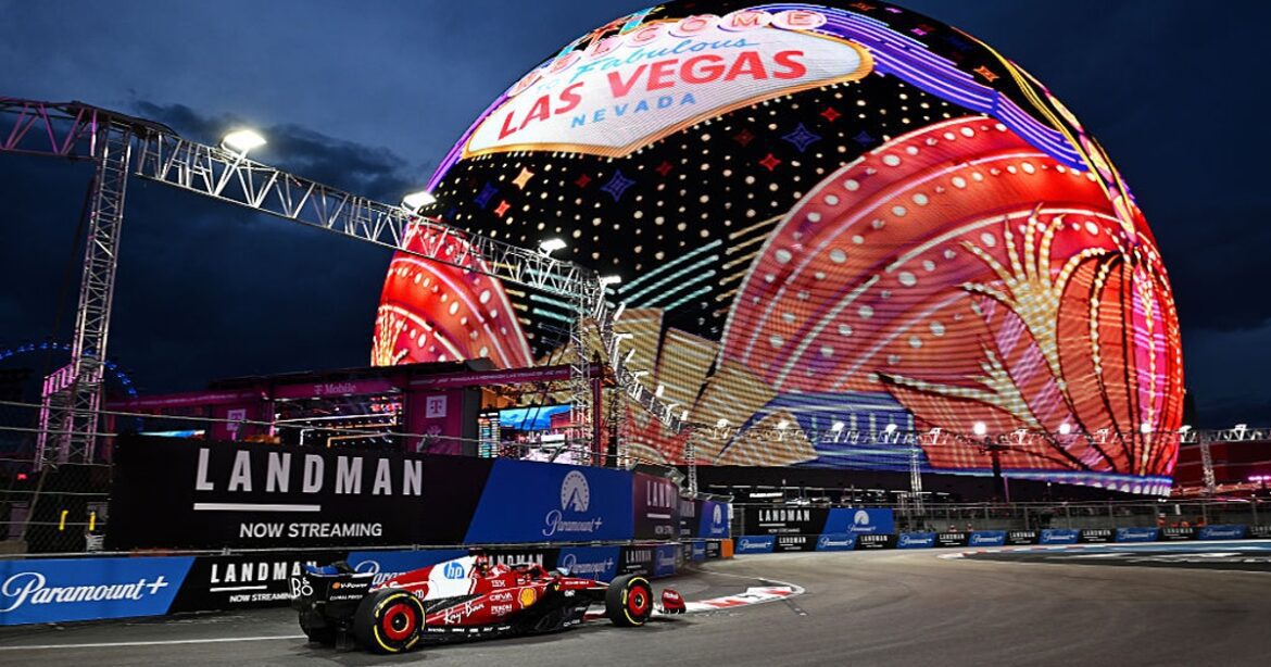 Leclerc leads the first practice session of the Las Vegas Grand Prix.