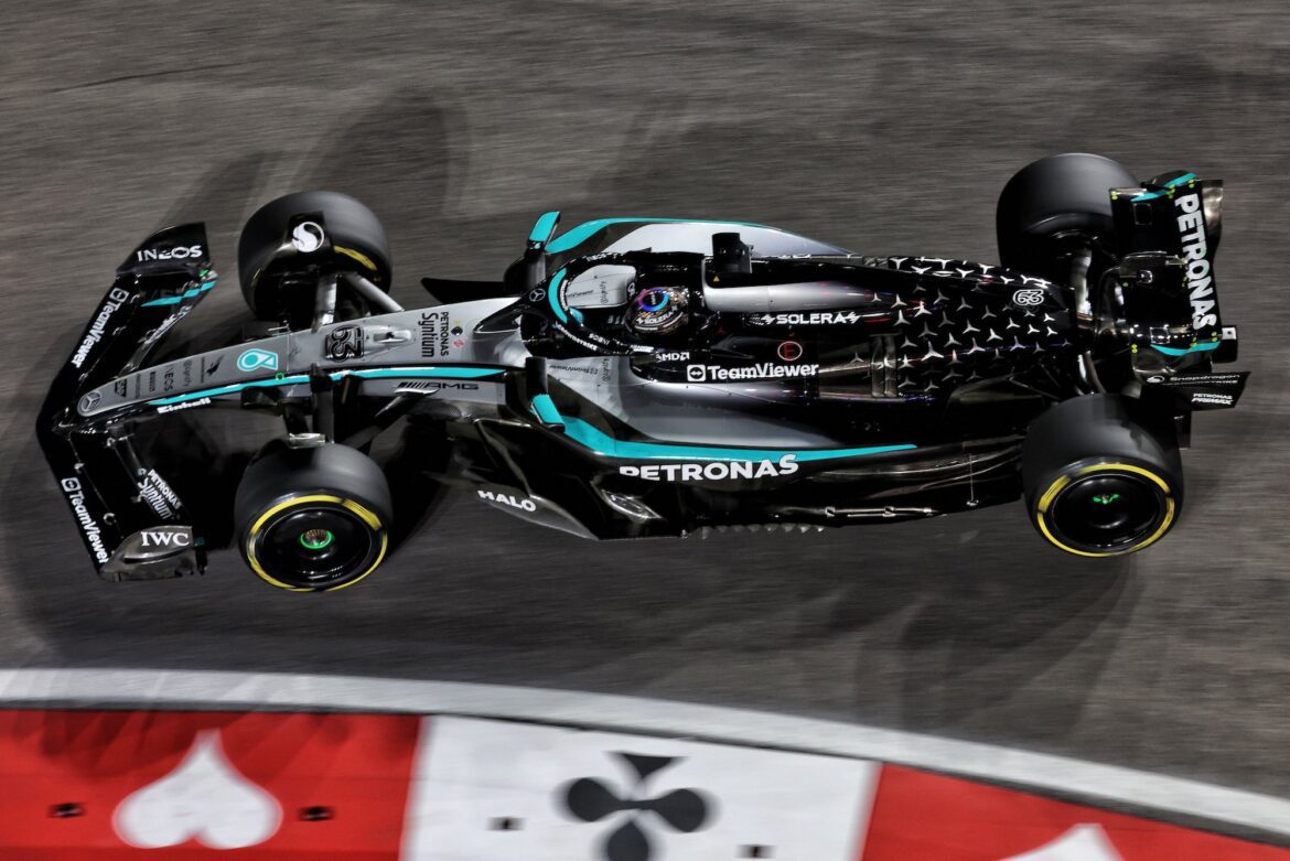 Russell discusses how he struggled with car handling for much of the Las Vegas GP.