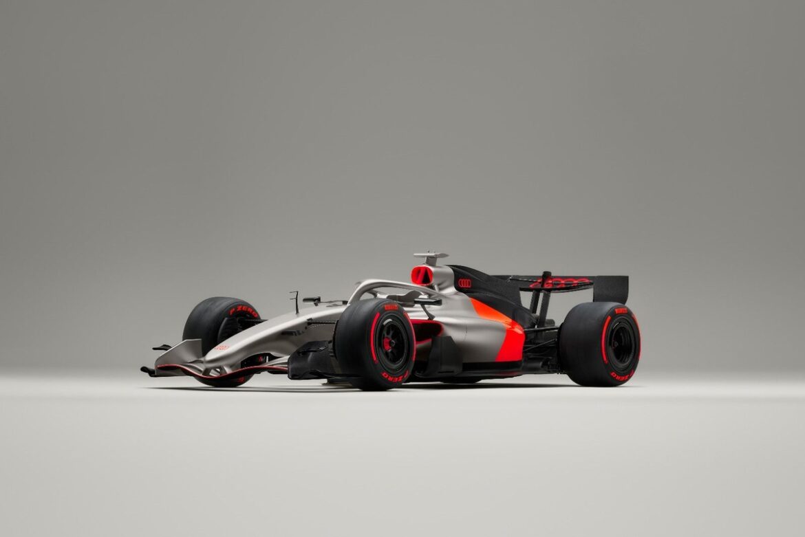 Audi aims for a Formula 1 championship by 2030 with the introduction of the R26 concept car for 2026.