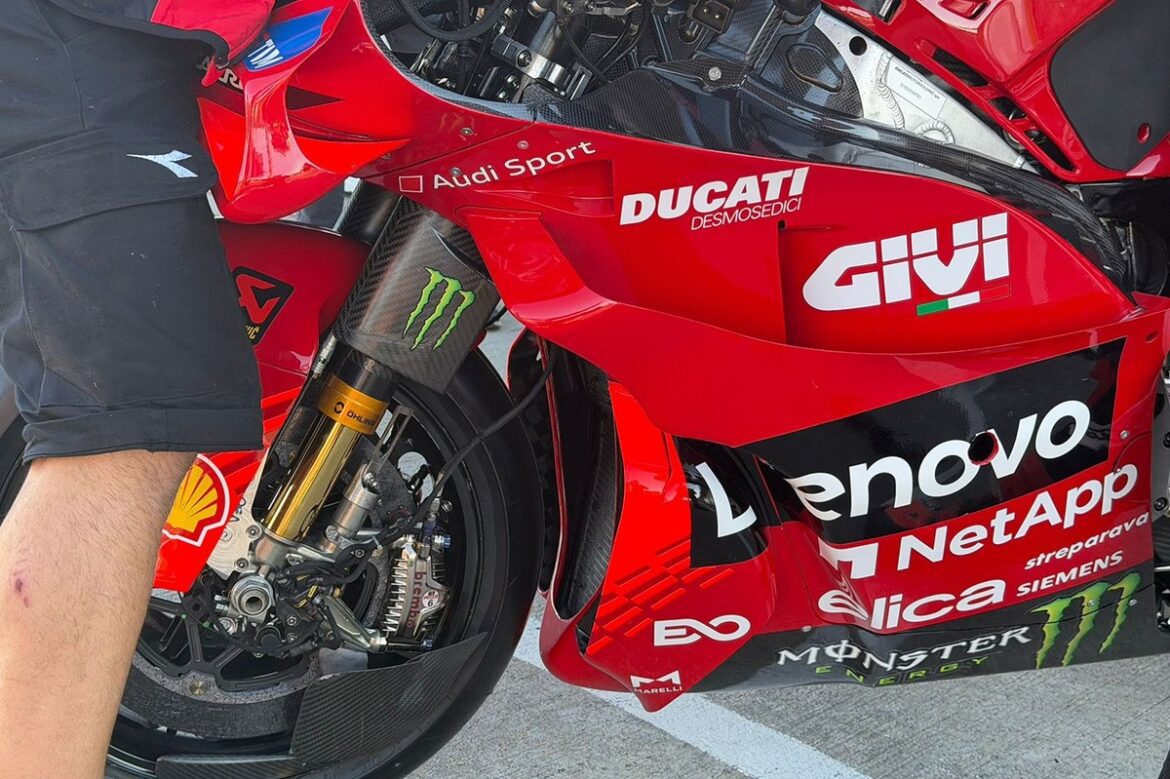 Ducati's more radical fairing design for the Valencia MotoGP test